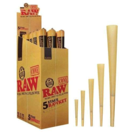 Raw Classic 5 Stage Rawket Cones 15PK