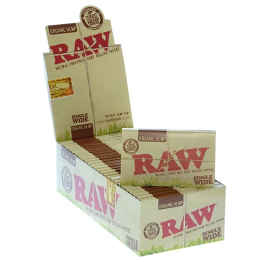 Raw Organic Single Wide Rolling Papers 25PK