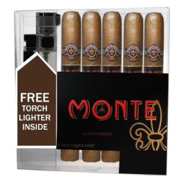 Monte By Montecristo Toro & Lighter 5PK 25