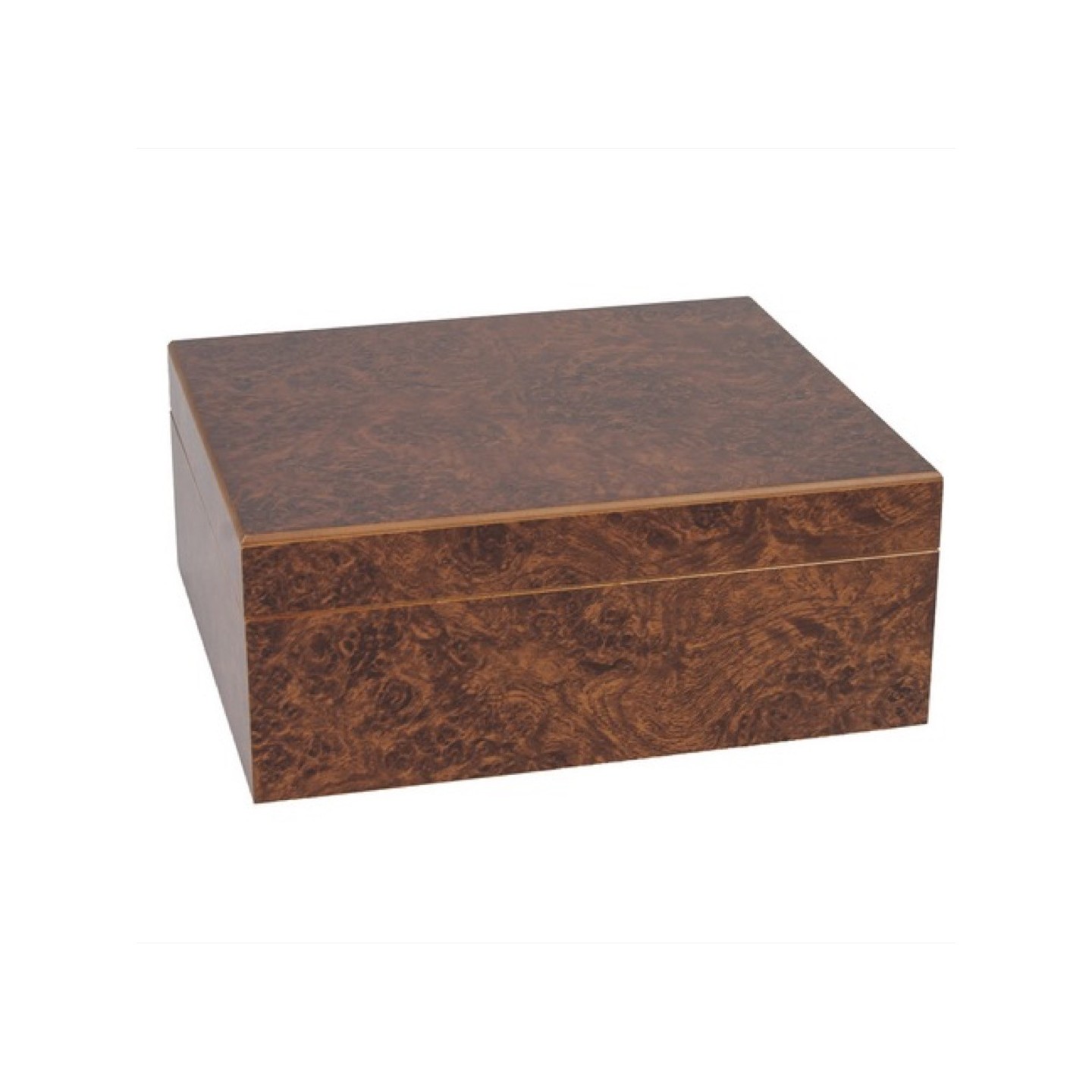 Humidor In Burl Veneer Matte 25/Cigars (BE44)