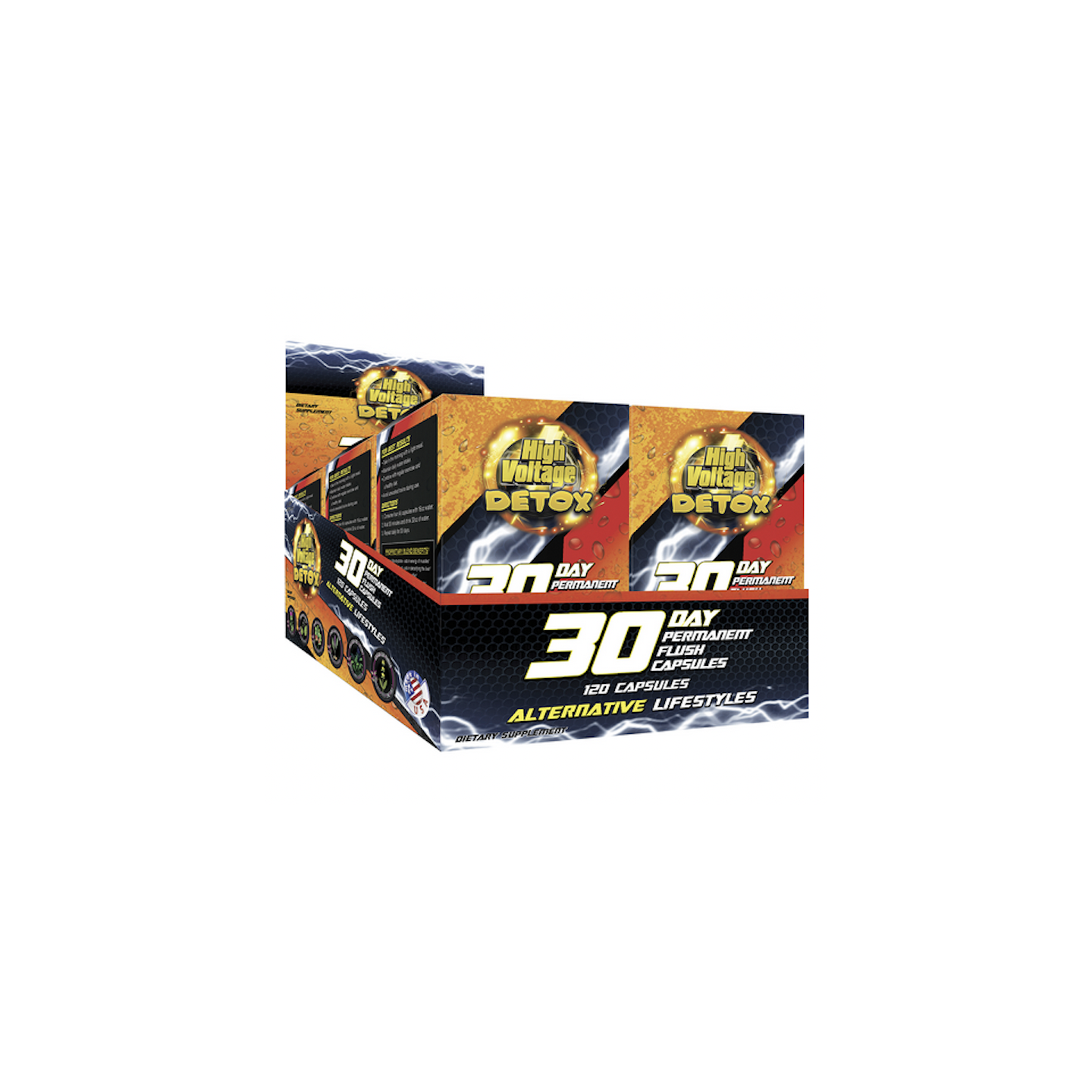 Detox High Voltage Capsules 30 Day Permanent Flush 120CT