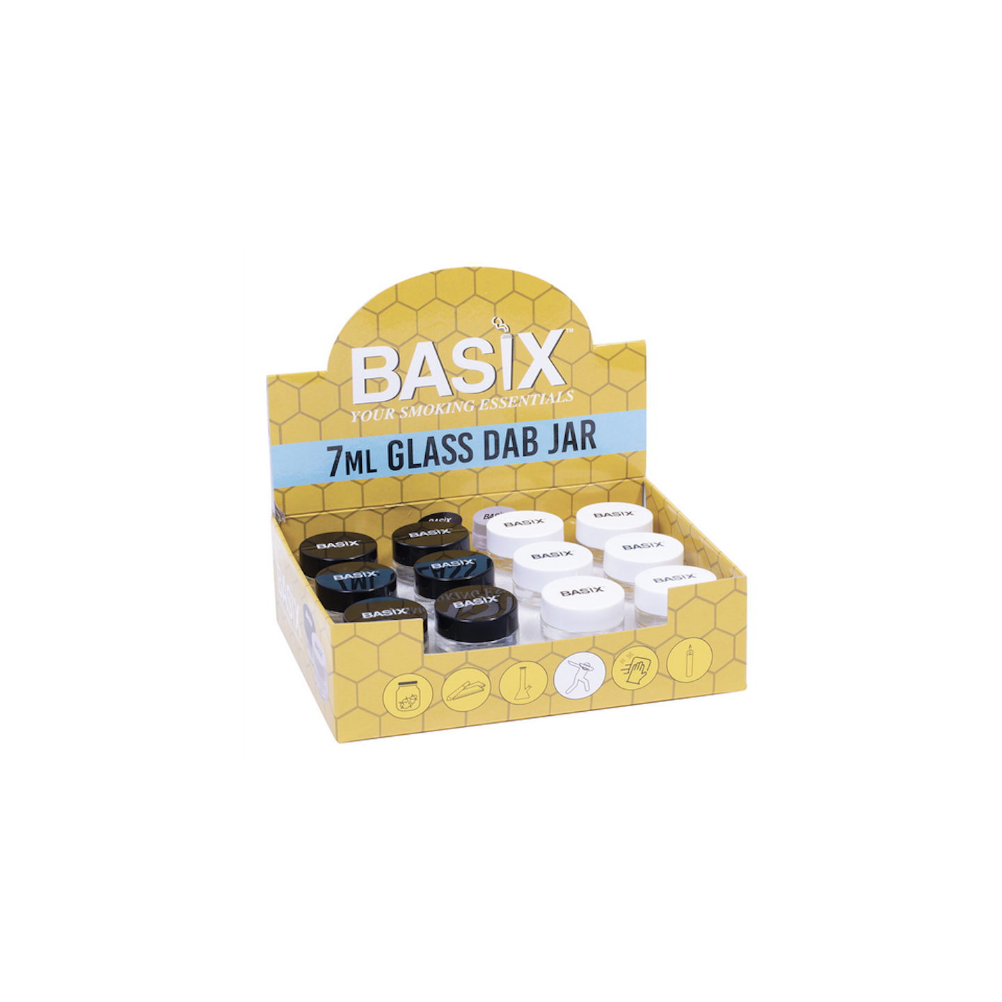 Basix Glass Wax Storage Jar 6CT (GSJ3)