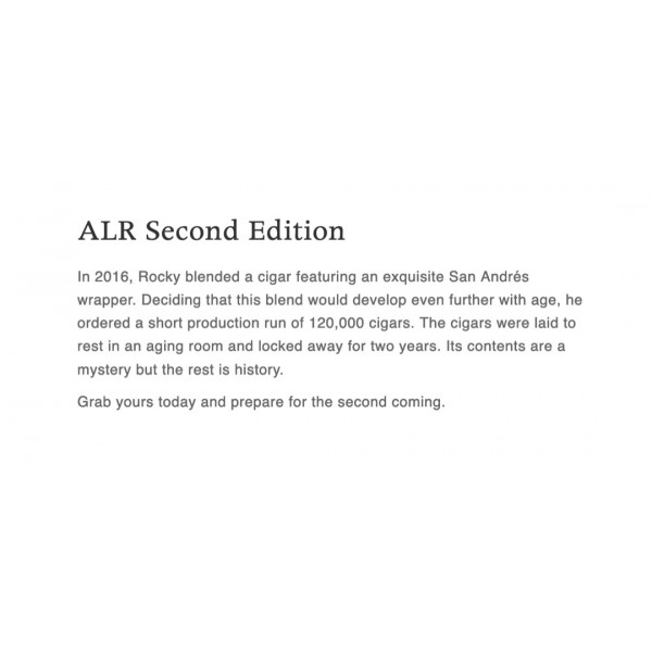 Rocky Patel A.L.R. 2nd Edition Toro 20/bx