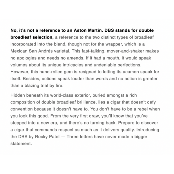 Rocky Patel DBS Robusto 20/bx