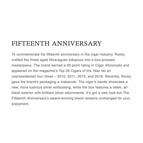 Rocky Patel Fifteenth Anniversary Sixty 20/bx