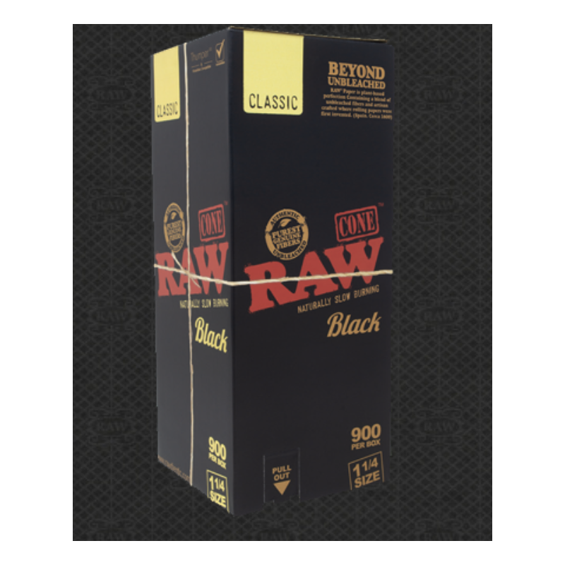 RAW Black Cones 1 1/4 Cones 900PK