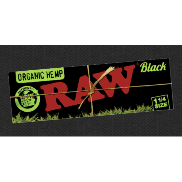RAW Black Organic 1 1/4 Papers 24PK