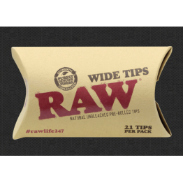RAW Prerolled Wide Tips 21PK