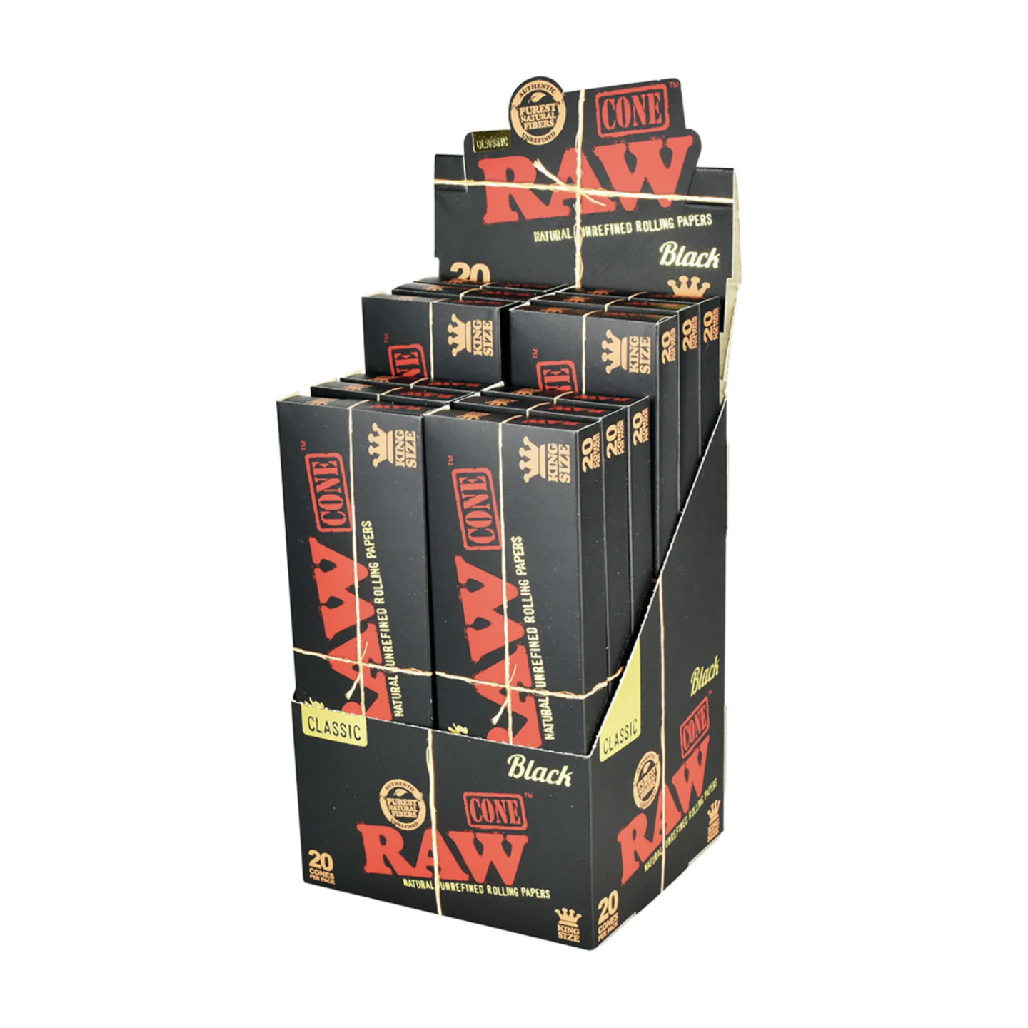 Raw Black Prerolled KS Cones 20PK/12
