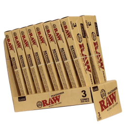RAW Pre-Roll Peacemaker Cone 3PK of 16 Display