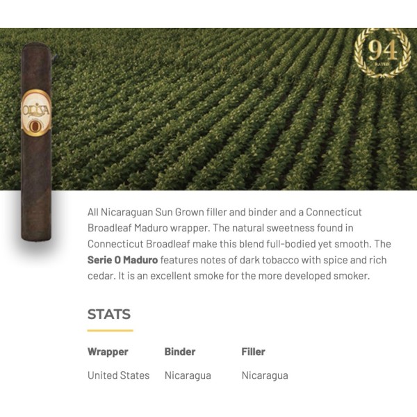 Oliva Serie O Maduro Robusto 20/BX
