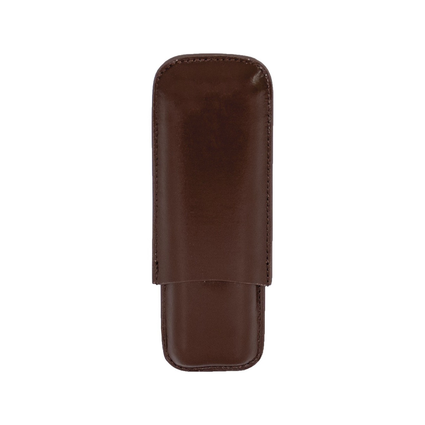 P/U Leather Brown Cigar Case (2474L) Holds 2 Cigars