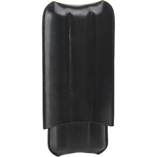 P/U Leather Black Cigar Case (2478L) Holds 3 Cigars