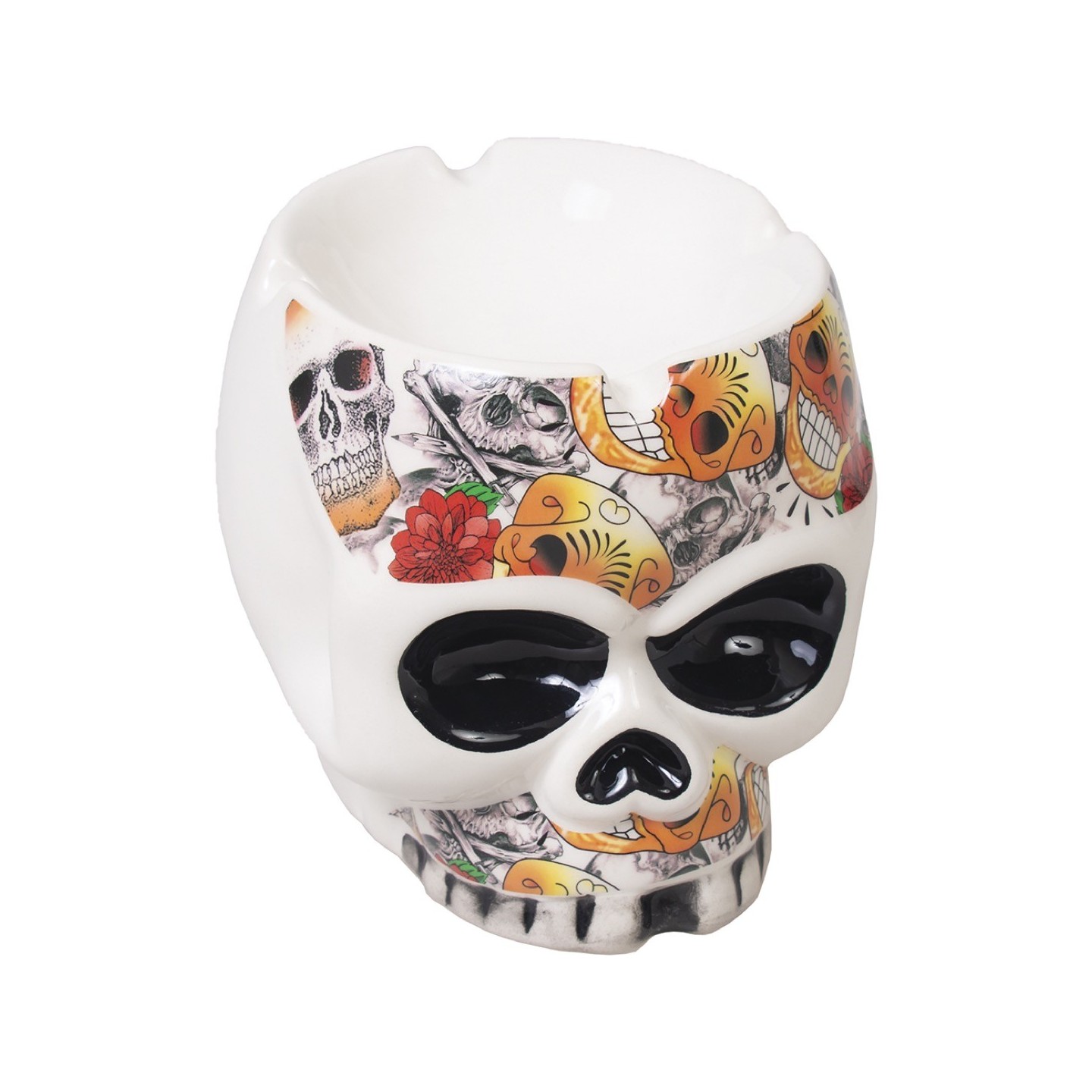 BlackEye Skull Shape Ceramic Ashtray (A208)