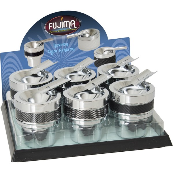 Black & Chrome (AS150) Cigar Car Ashtray