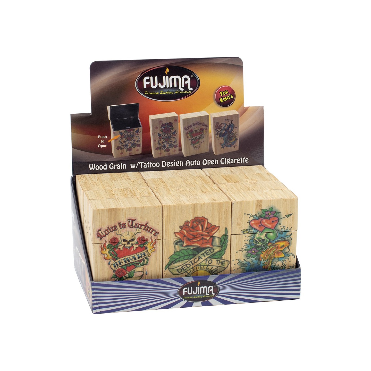 Wood Grain W/ Tattoo Cig 100s (CH133)