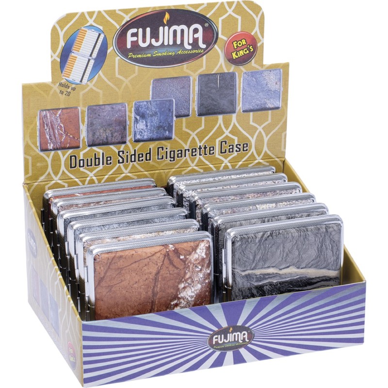 Metal Cig Case (CLC28) Marble King Size 12CT