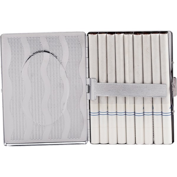 Metal Cig Case (CMC28) W/ Emblem for Kings 12CT