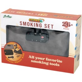 Grey 26 Piece Smellproof Smoking Kit - CSS1