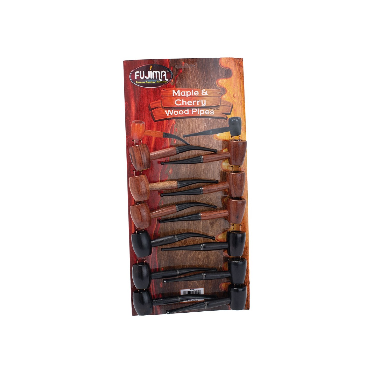 Cherry & Maple Wooden Pipe 12CT (WP12)