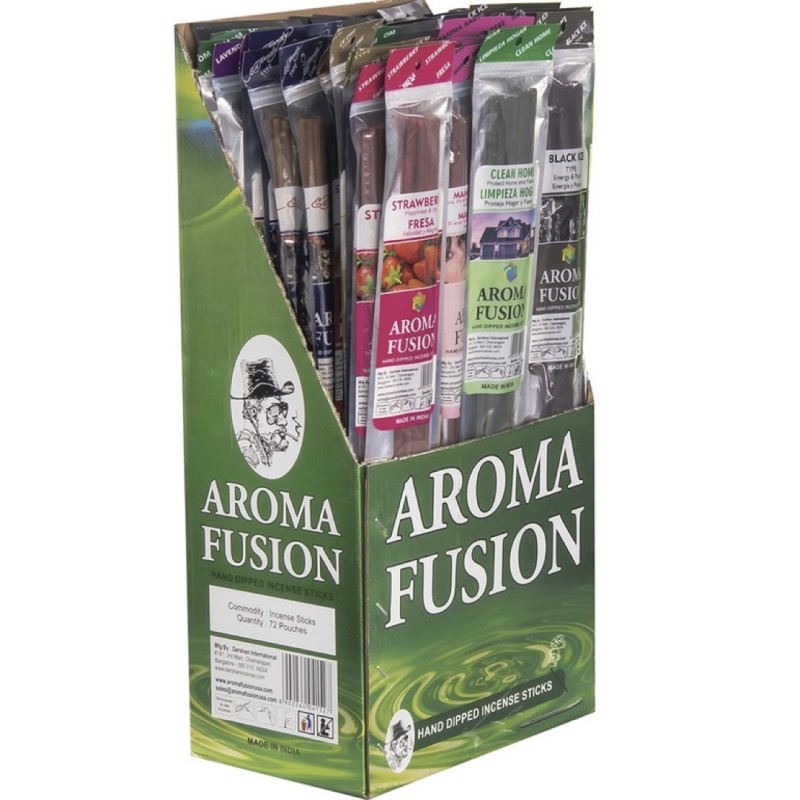Aroma Fusion Incense 18" Disp 18 Frag. 72PK/10CT