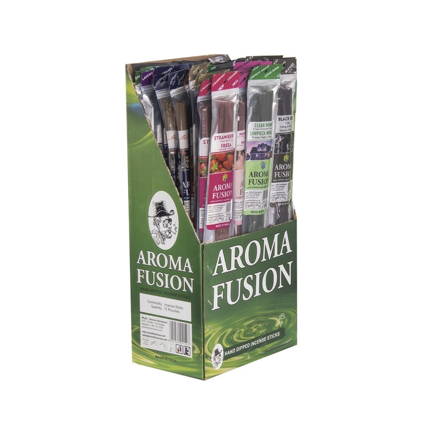 Aroma Fusion Incense 18" Disp 18 Frag. 72PK/10CT
