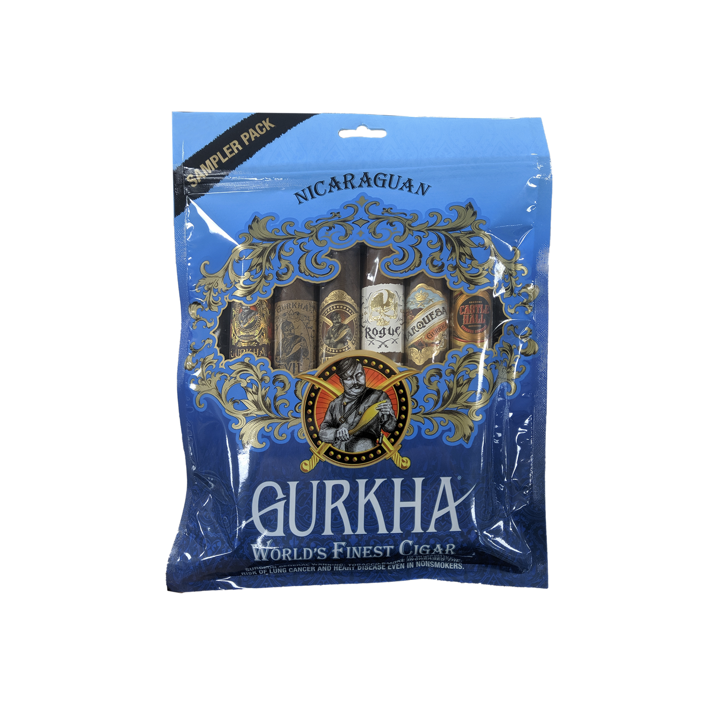 Gurkha Blue Nic Sampler 8 Pouches/6 Cigars 48CT