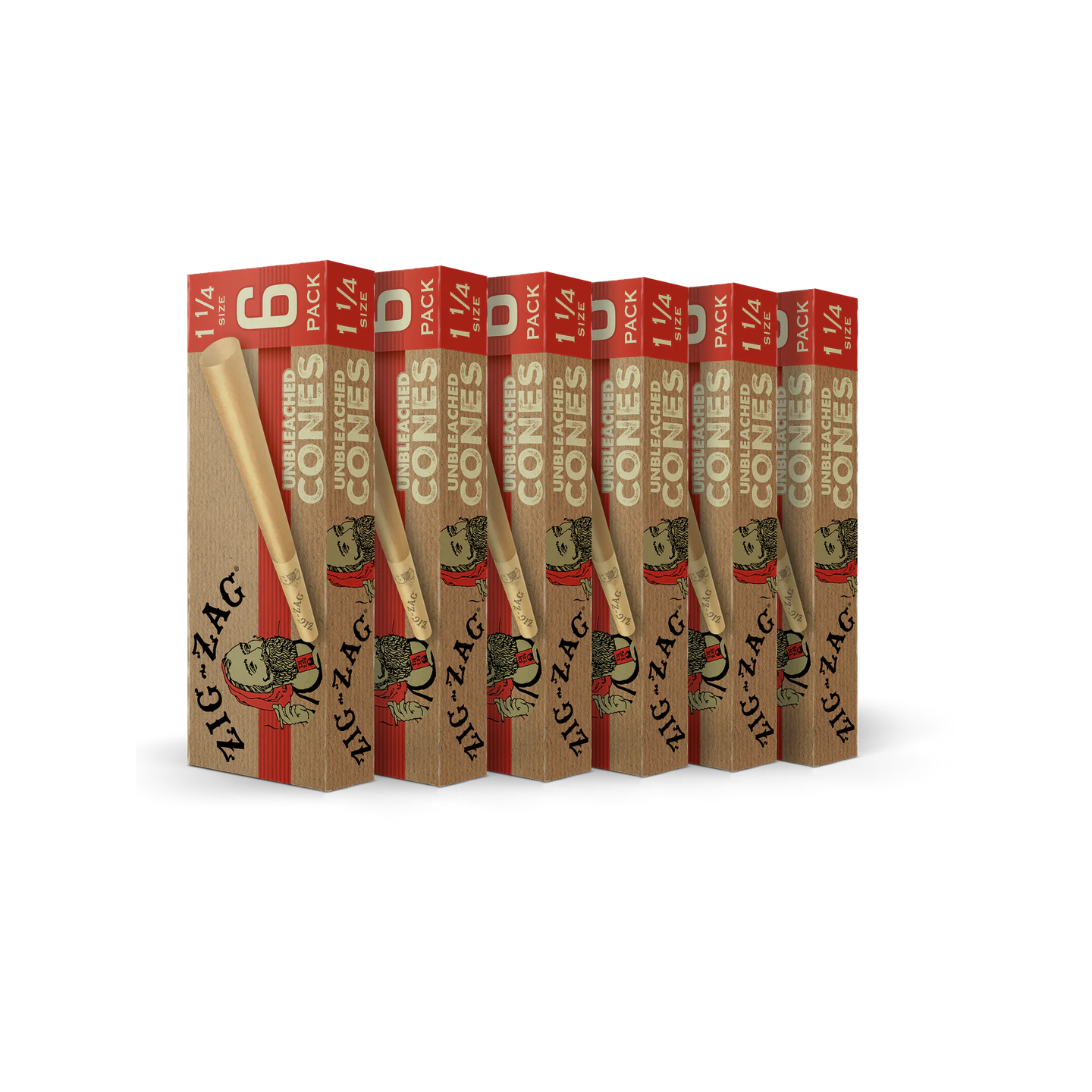 Zig Zag Unbleached 1 1/4 6PK-24CT