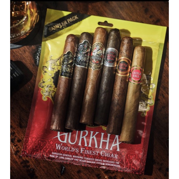 Gurkha Yellow/Red DR Sampler 8Pouches/6 Cigars 48CT