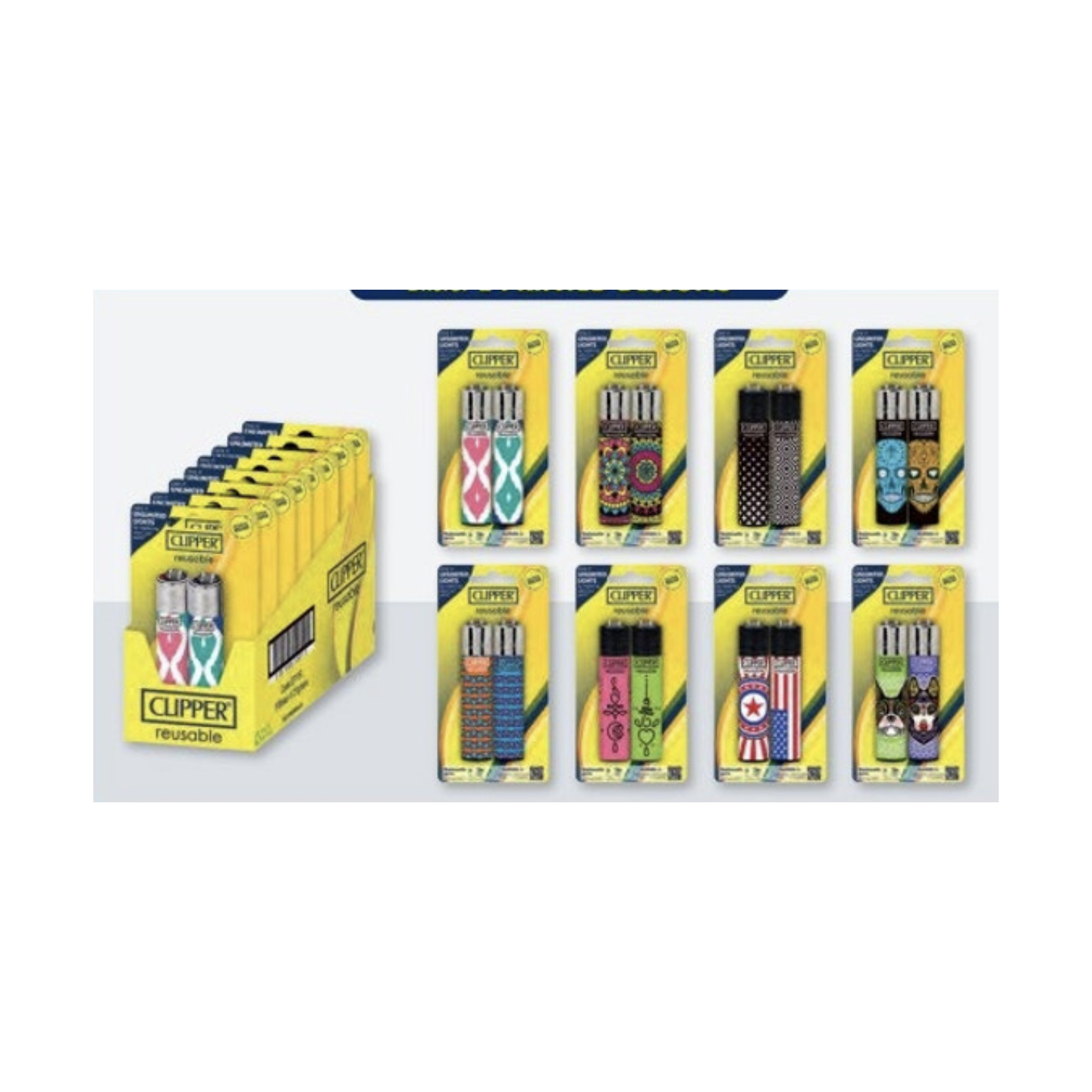 Clipper Blister Lighter 8PK