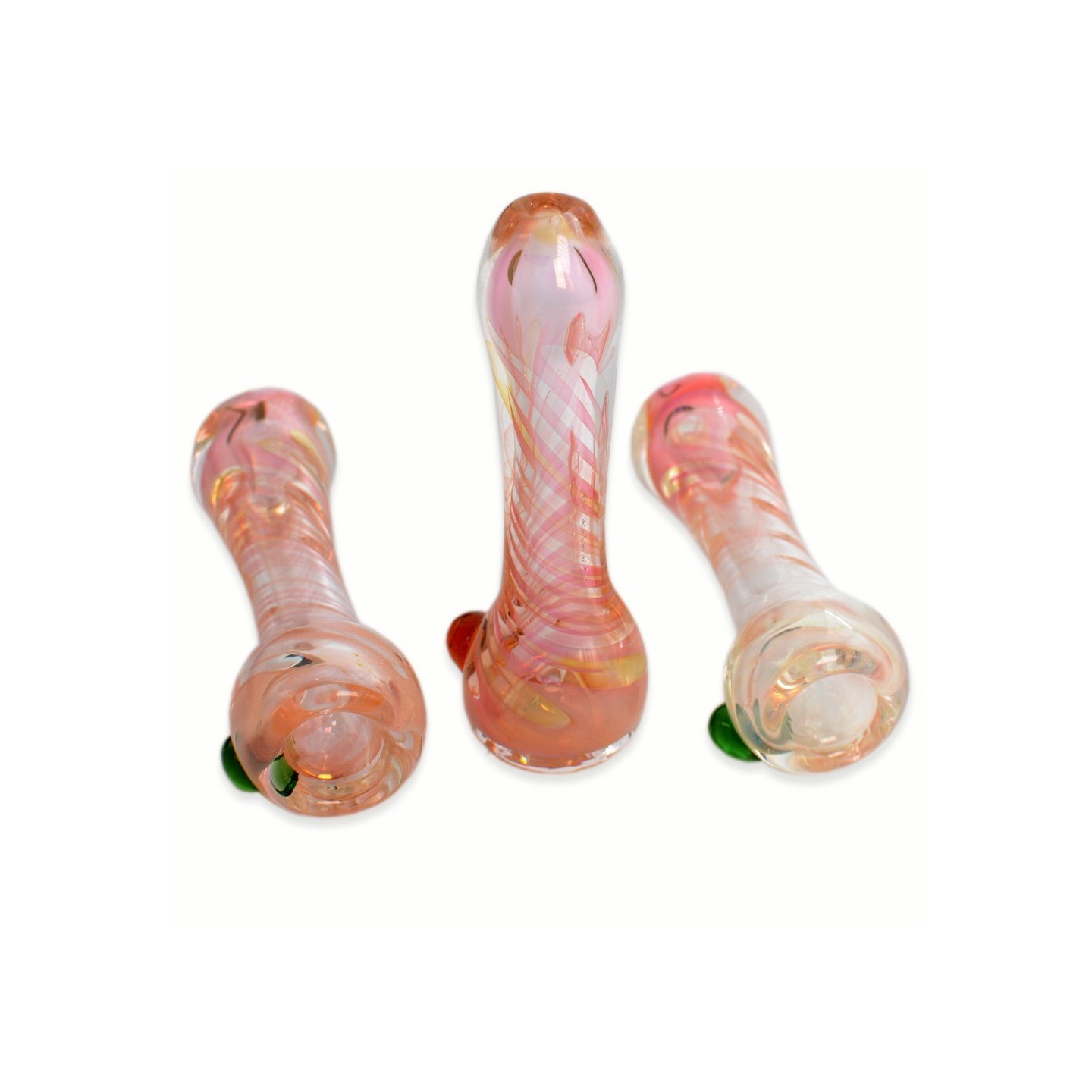 MC-011 Gold Line Spiral Art Heavy Chillum