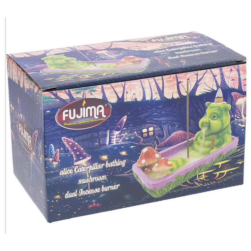 Alice Caterpillar Bathing Mushroom Dual Incense Burner