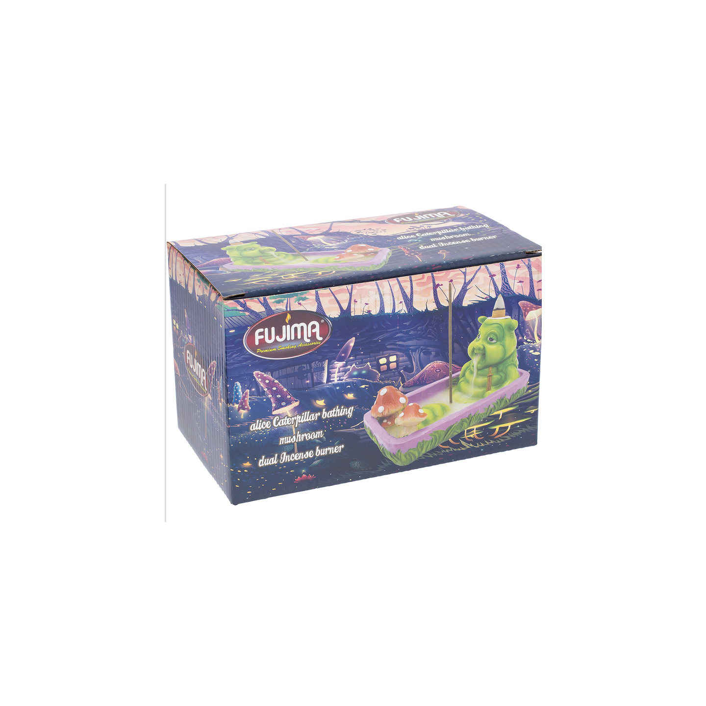 Alice Caterpillar Bathing Mushroom Dual Incense Burner