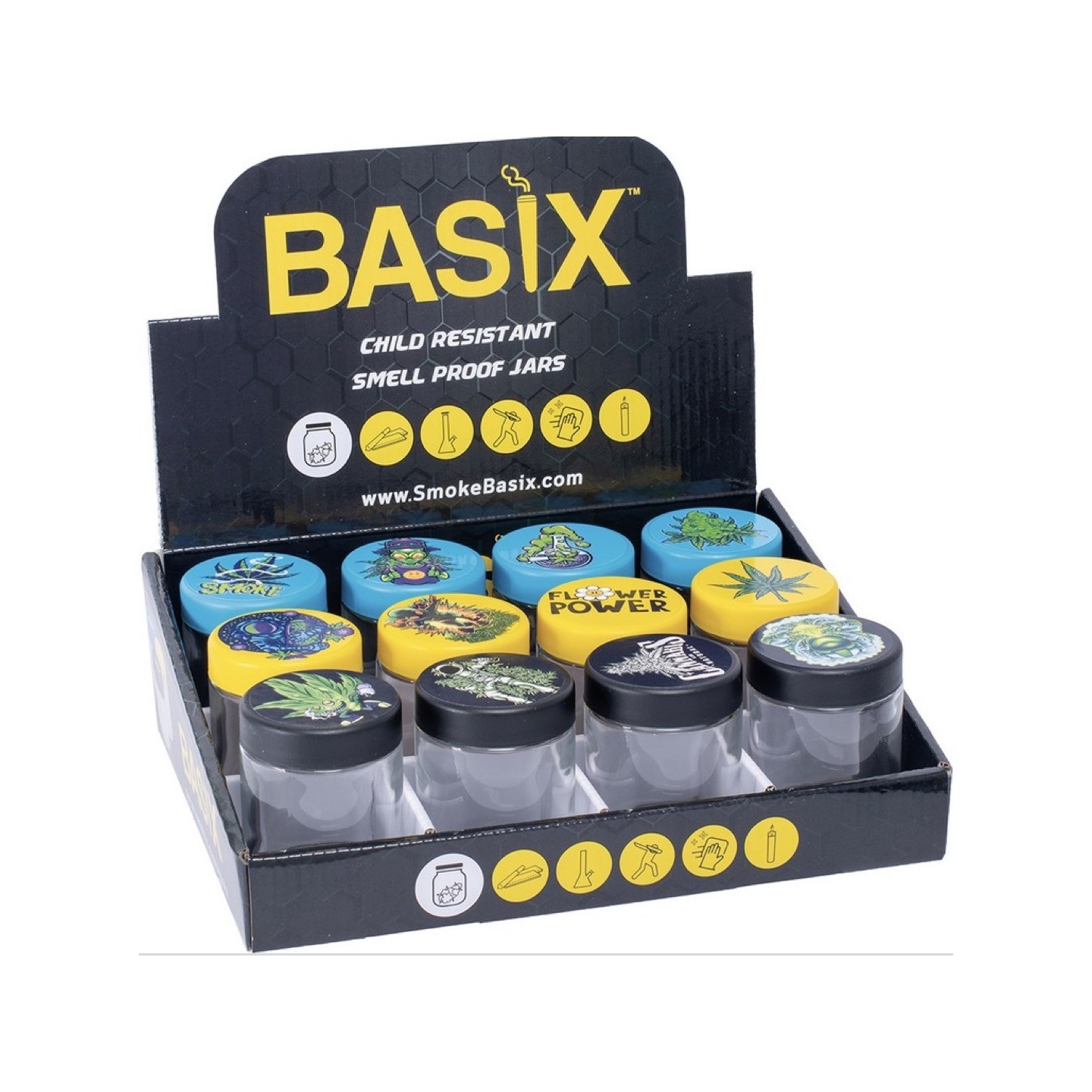 Basix Jars 120ML Large Leaf 12CT (GSJ20L)