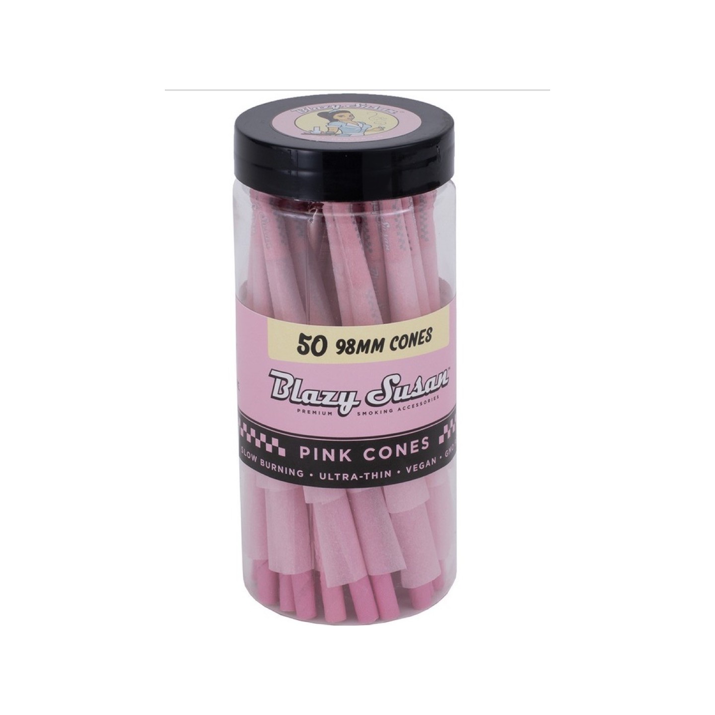 Blazy Susan Pre-Rolled Pink Cones 98MM 50CT