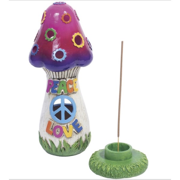 Mushroom Tower Incense Burner 11IN