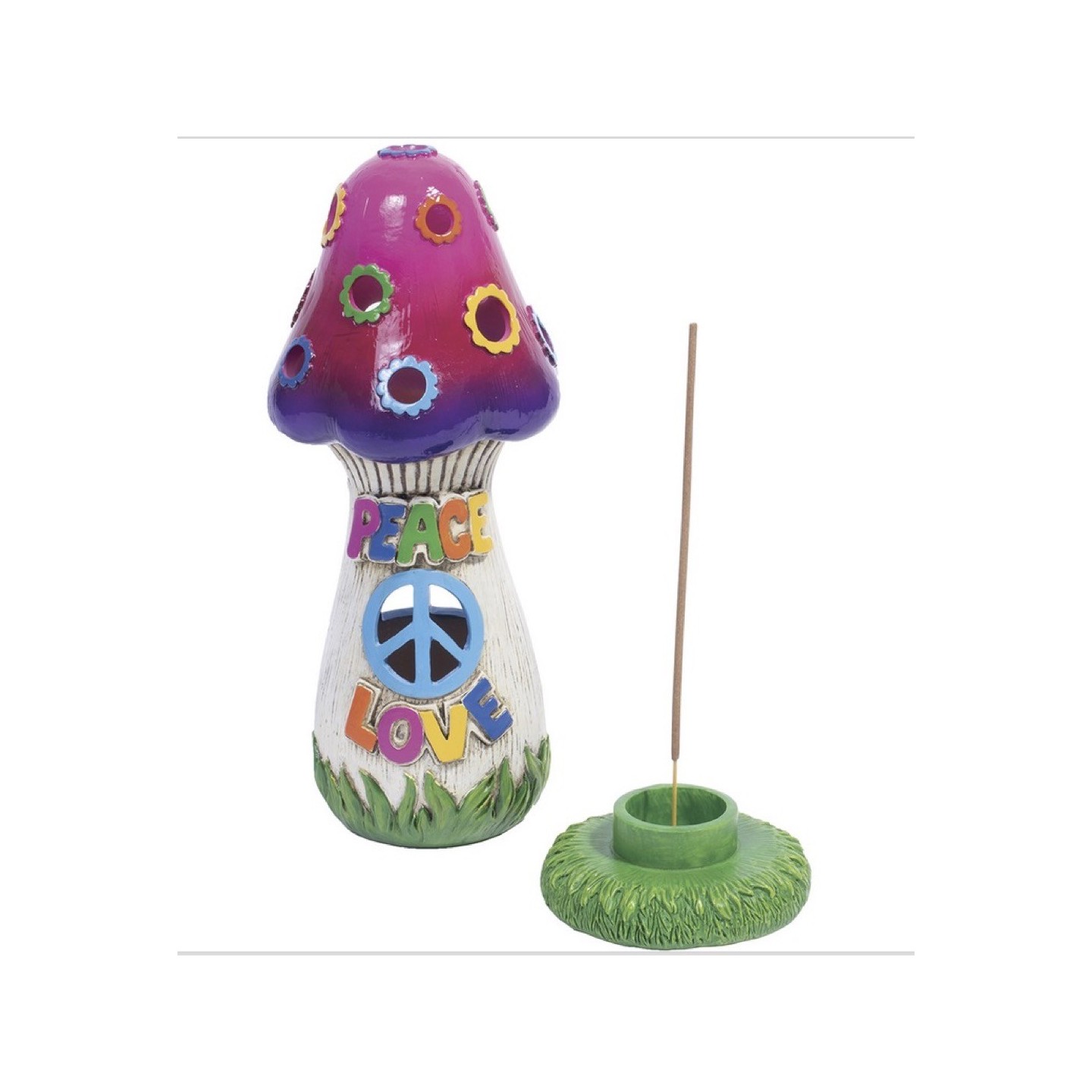 Mushroom Tower Incense Burner 11IN