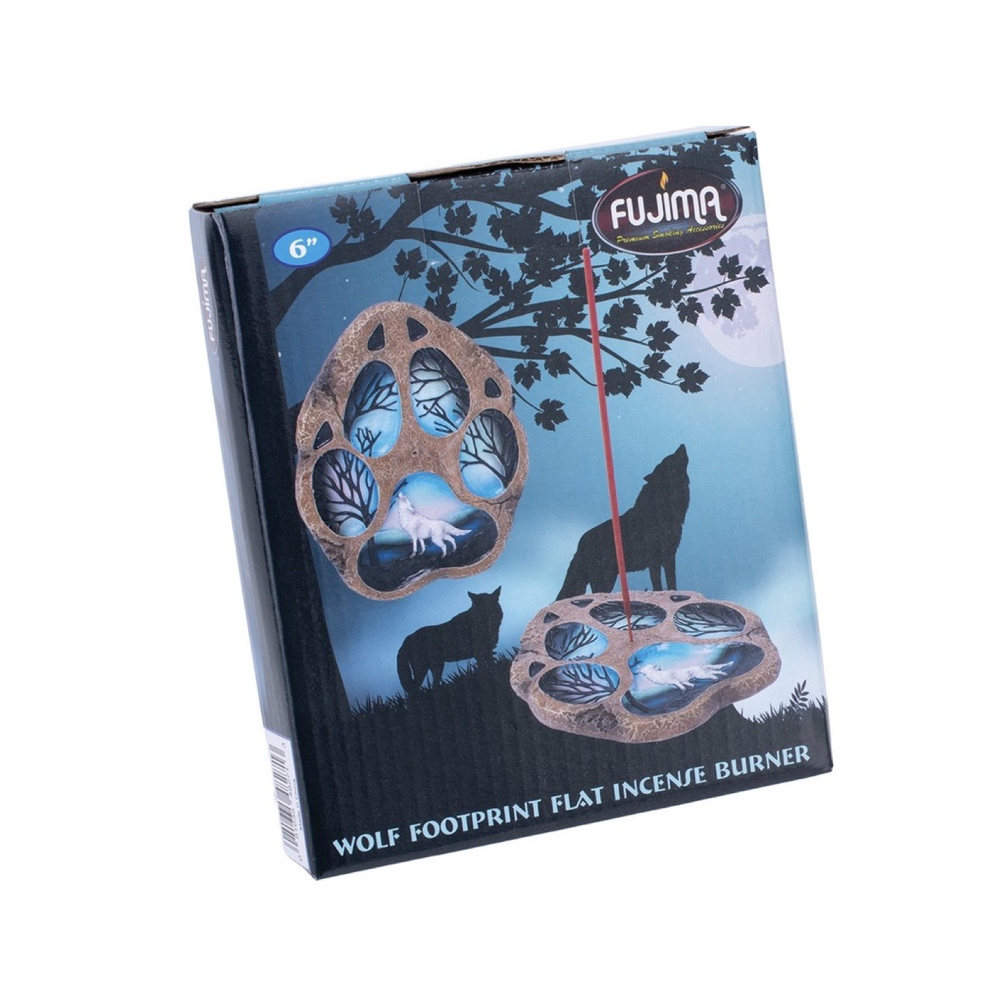 Wolf Footprint Flat Incense Burner (IBF71)