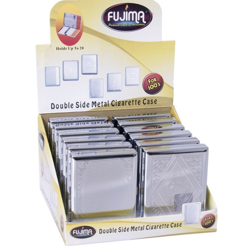 DBL Sided Metal Cig Case CMC1 100MM -12CT