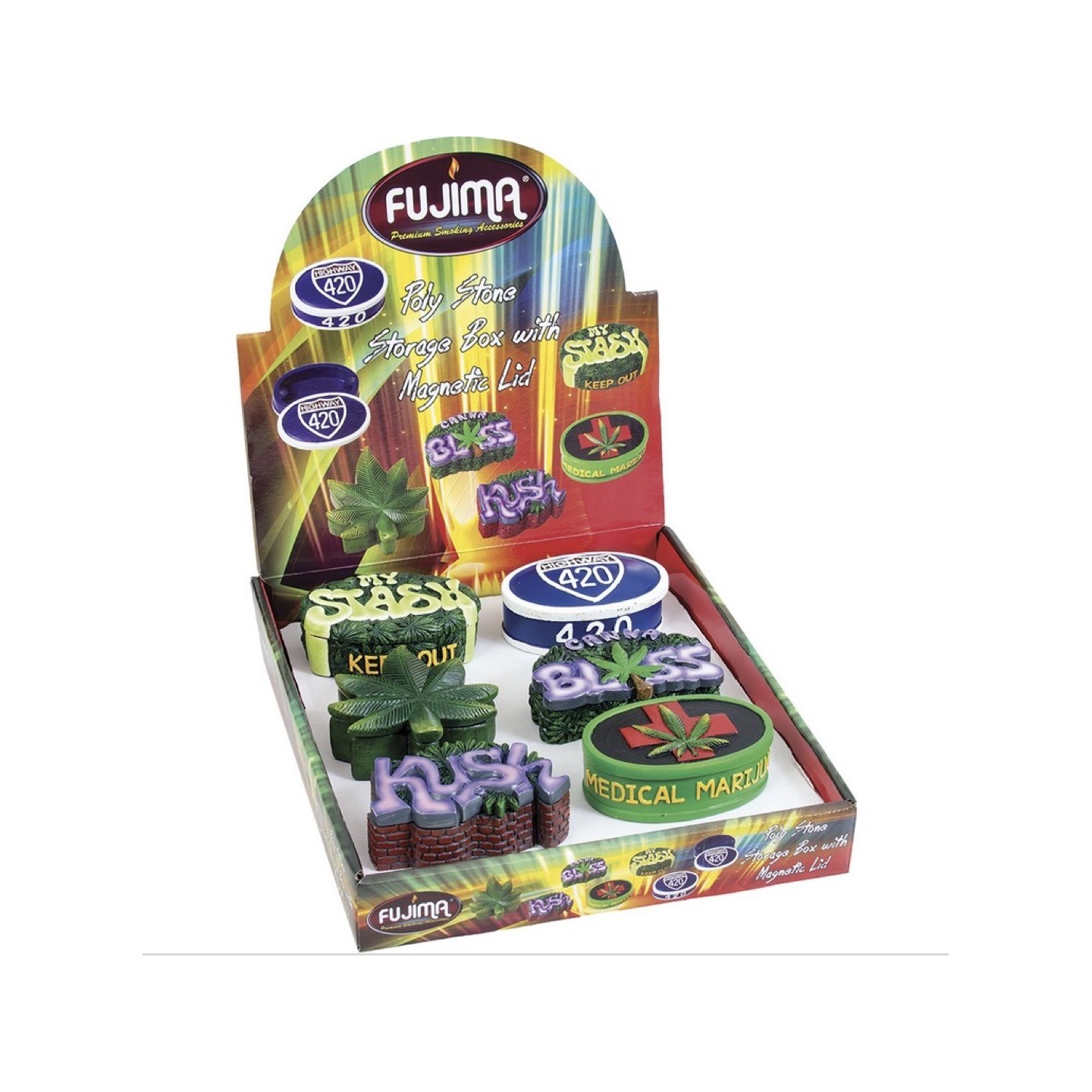 Leaf Design Stash Box 6CT SSB1