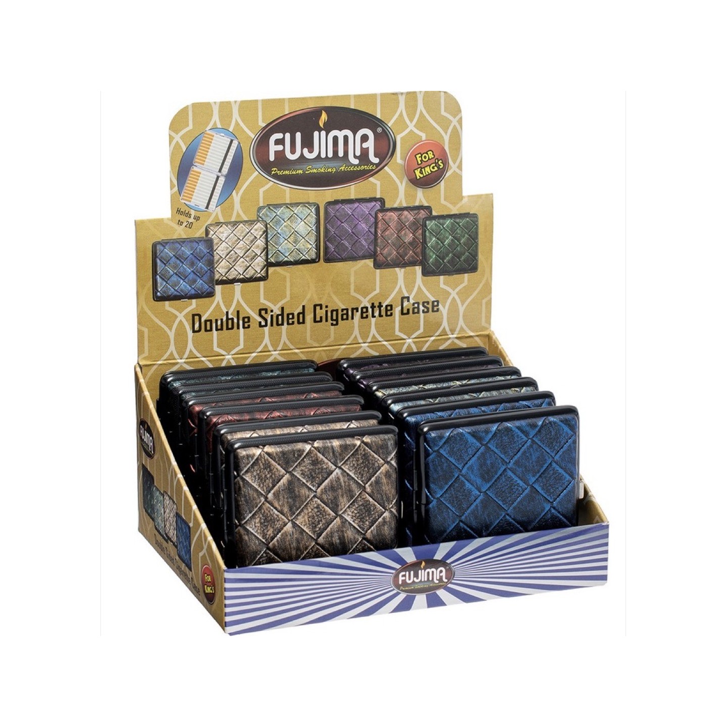 Checkered Leather Case - Kings 12ct. CLC37