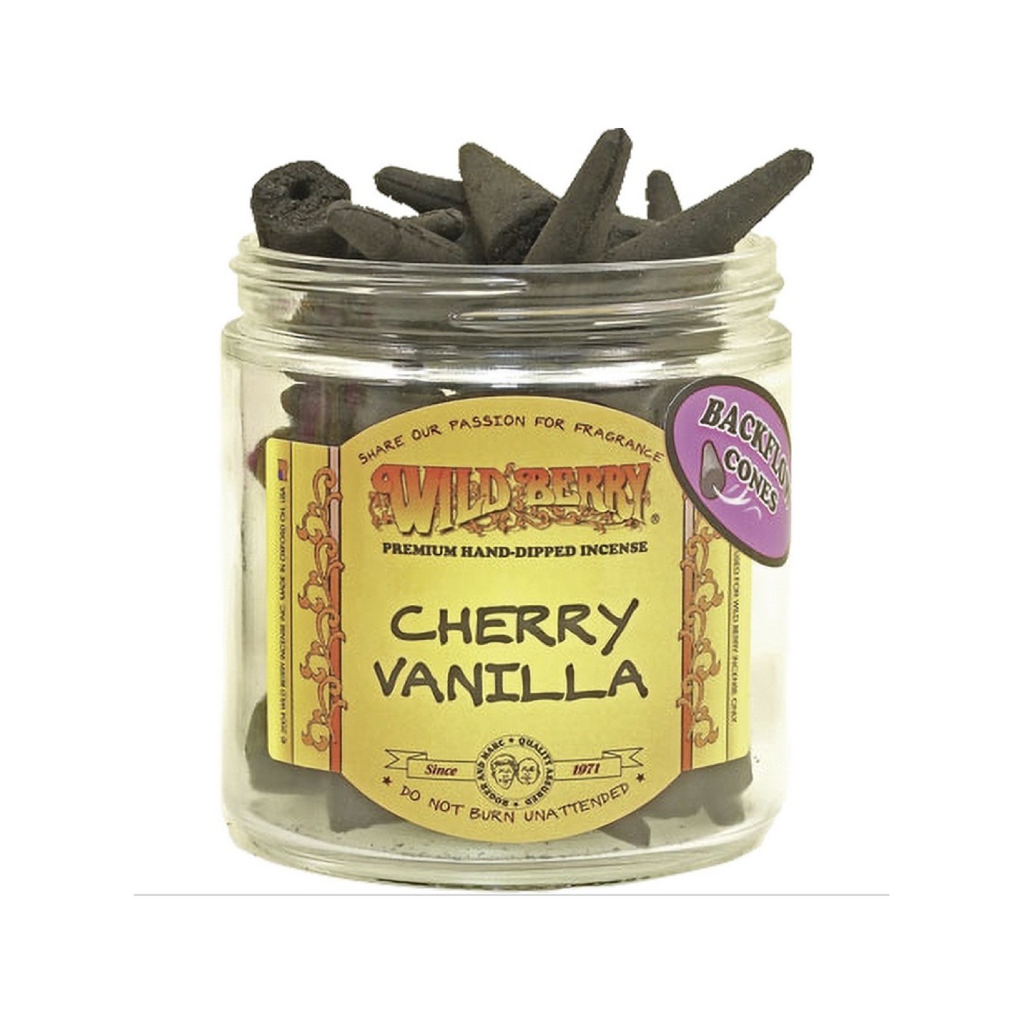 Cherry Vanilla Backflow Cone 25PK