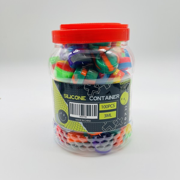 Silicone Conatiner Jar 100PK (7782) (1.6 X 3.3 CM)