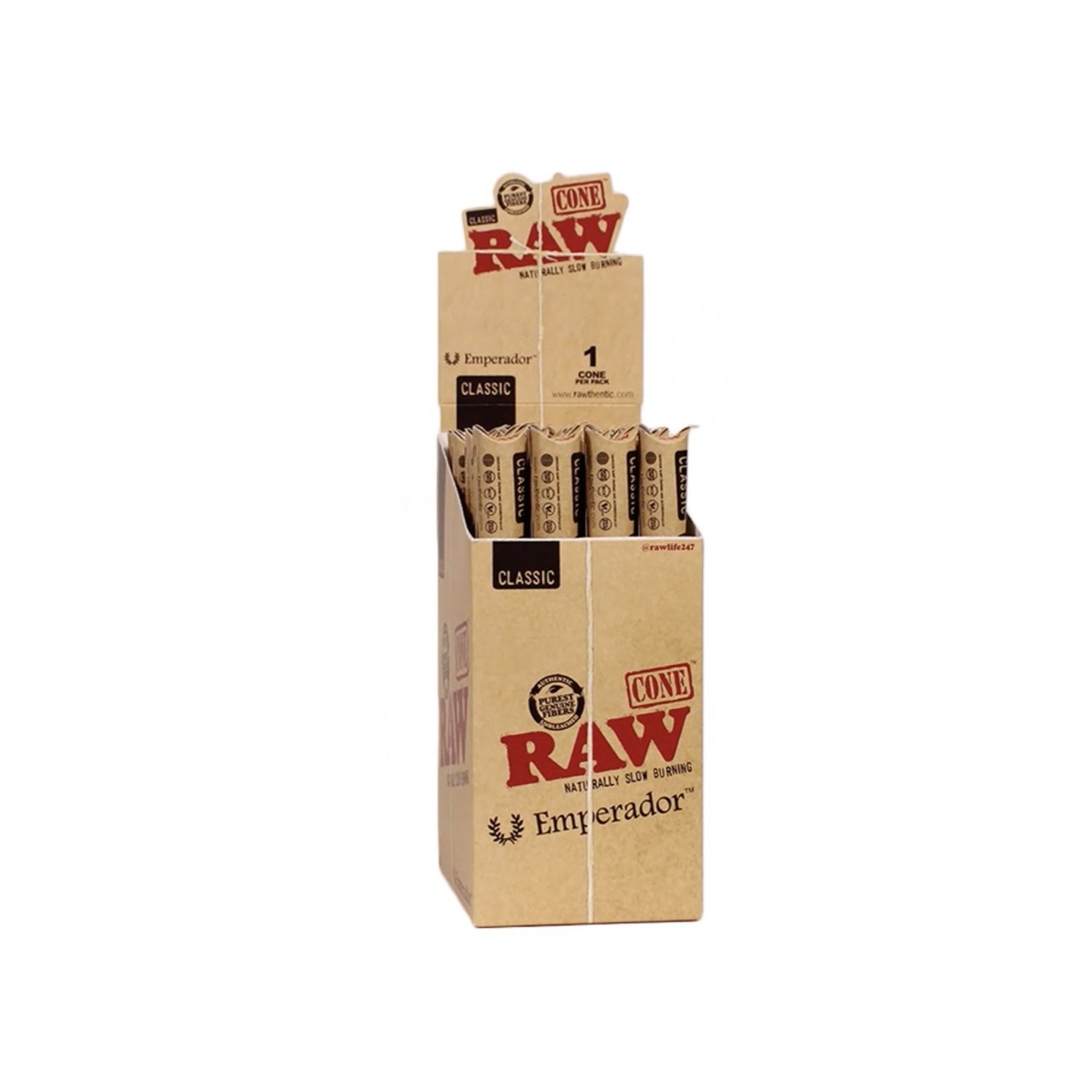 Raw Classic Cone Emperador Size 24PK