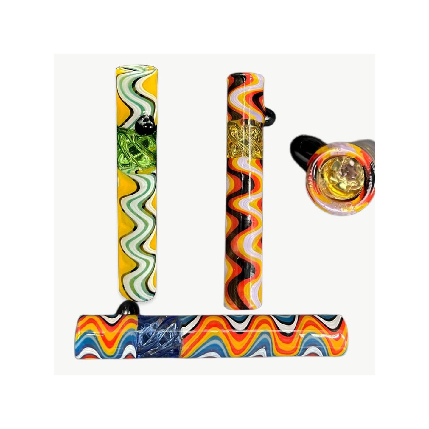 Glass Chillum UK-285 3PK