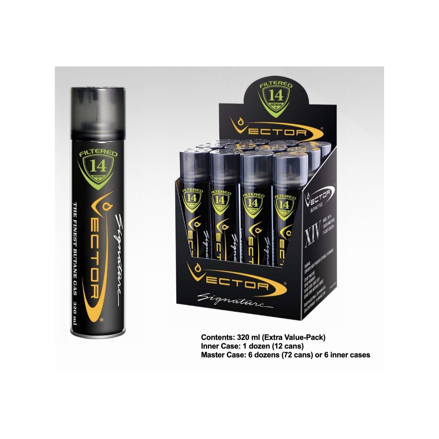 Vector Butane 320ML 12PK