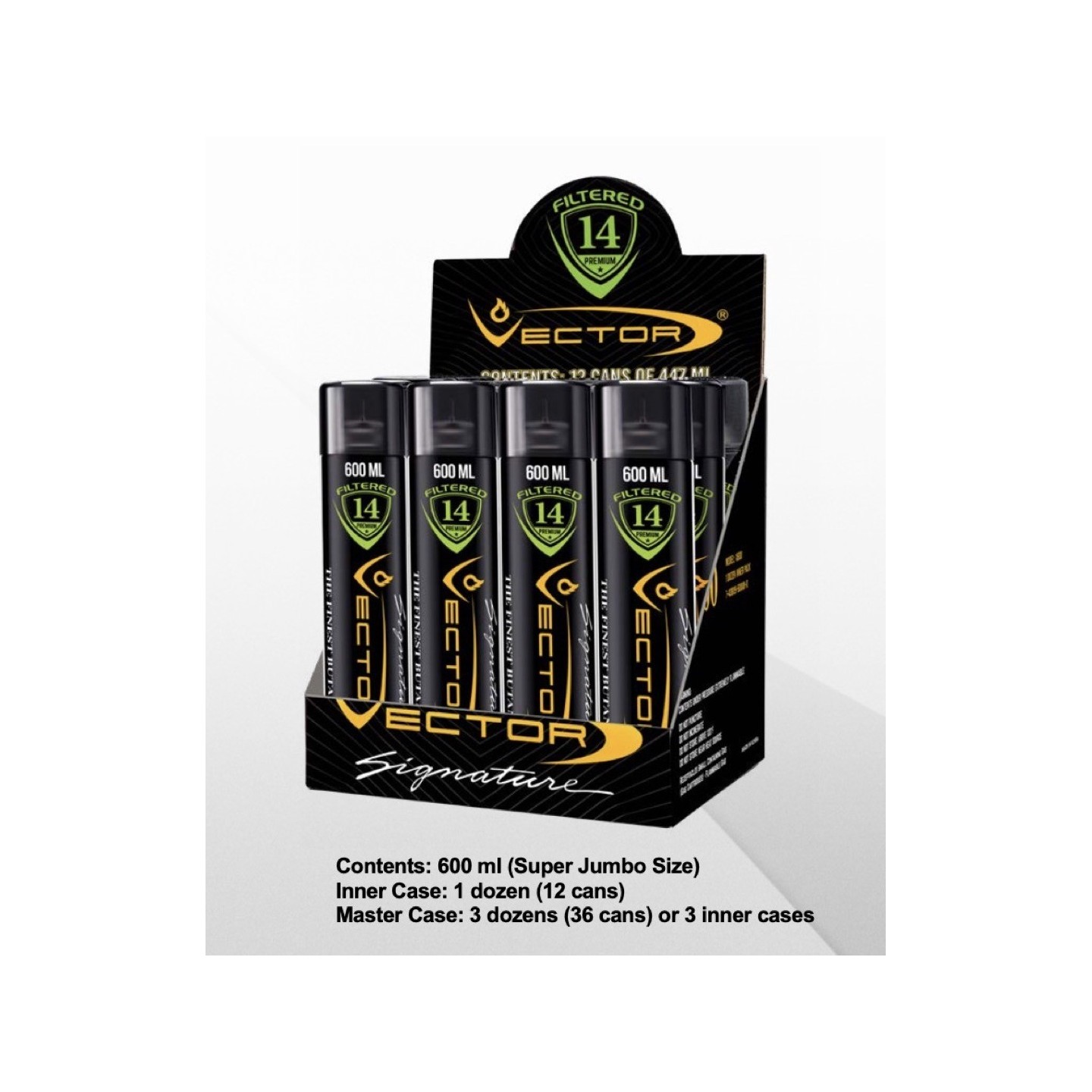 Vector Butane 600ML 12PK