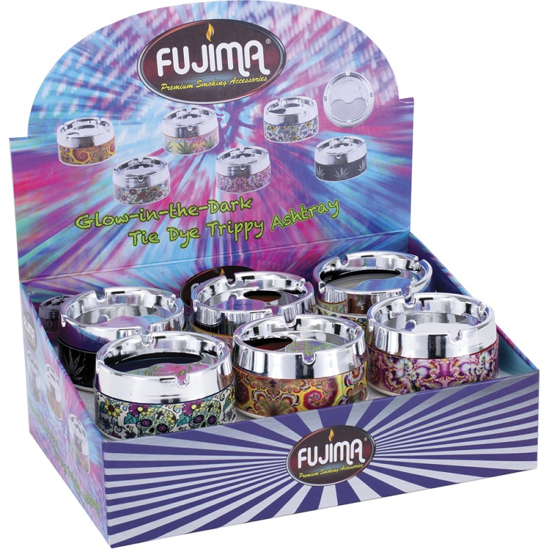 Tie Dye Glow in the dark Ashtray 12CT (AS139)