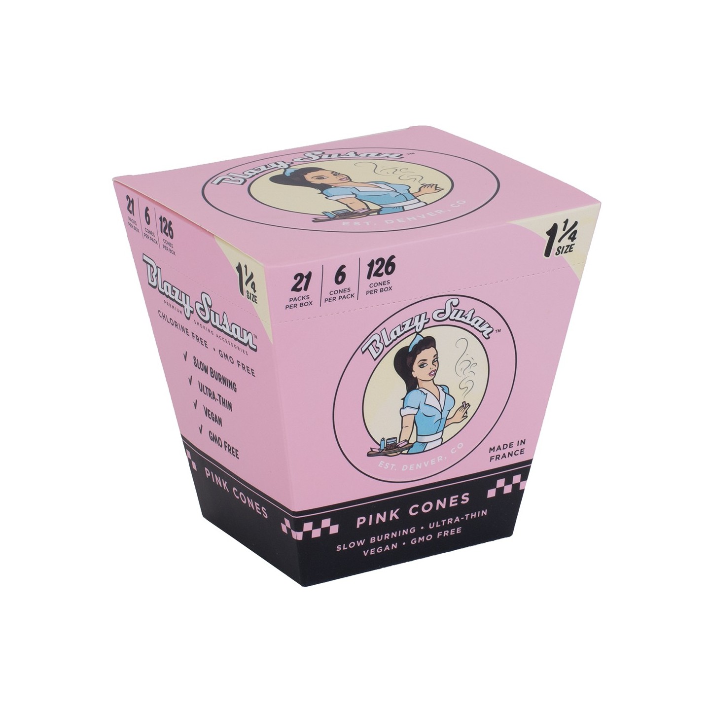 Blazy Susan Pink Cones 1 1/4 6PK-21CT (126 Total)