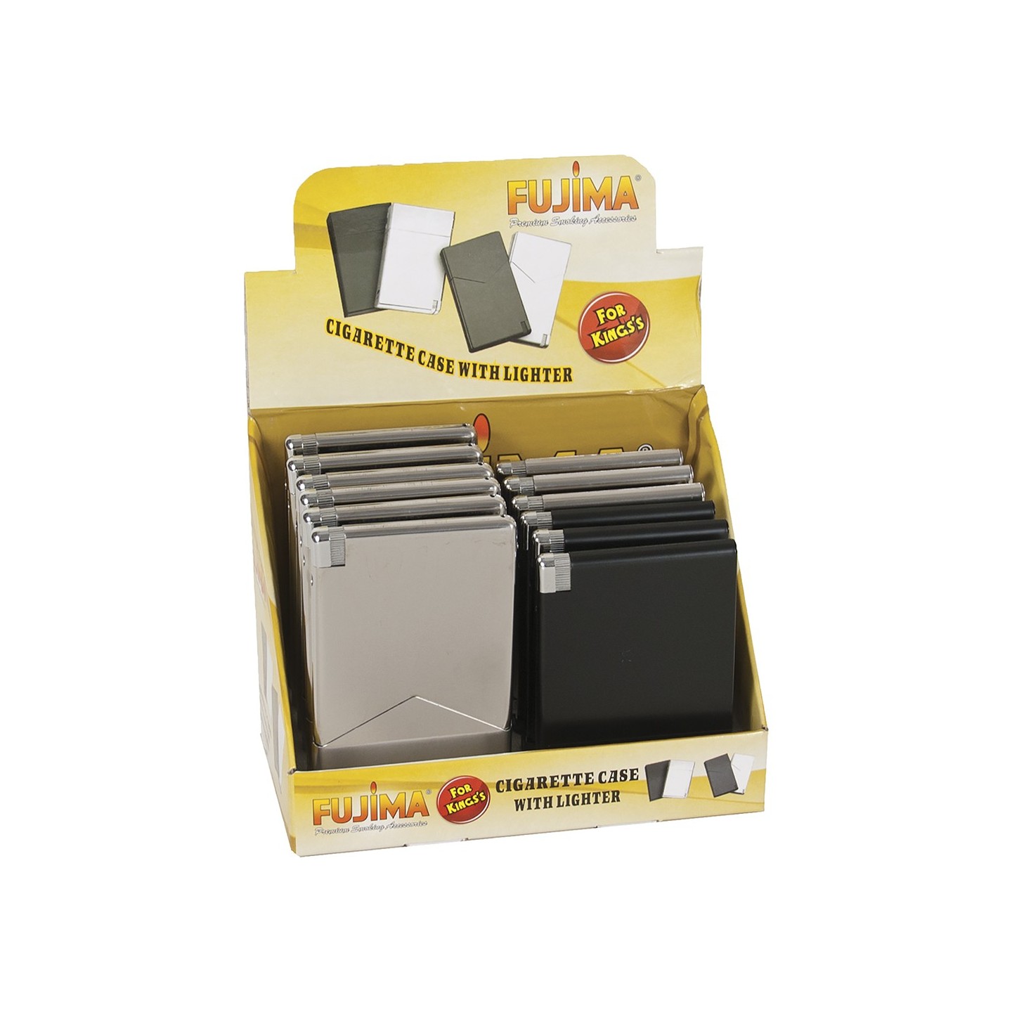 Metal Cig Case W/ Lighter Kingsize (CL102)